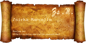Zsirka Marcella névjegykártya